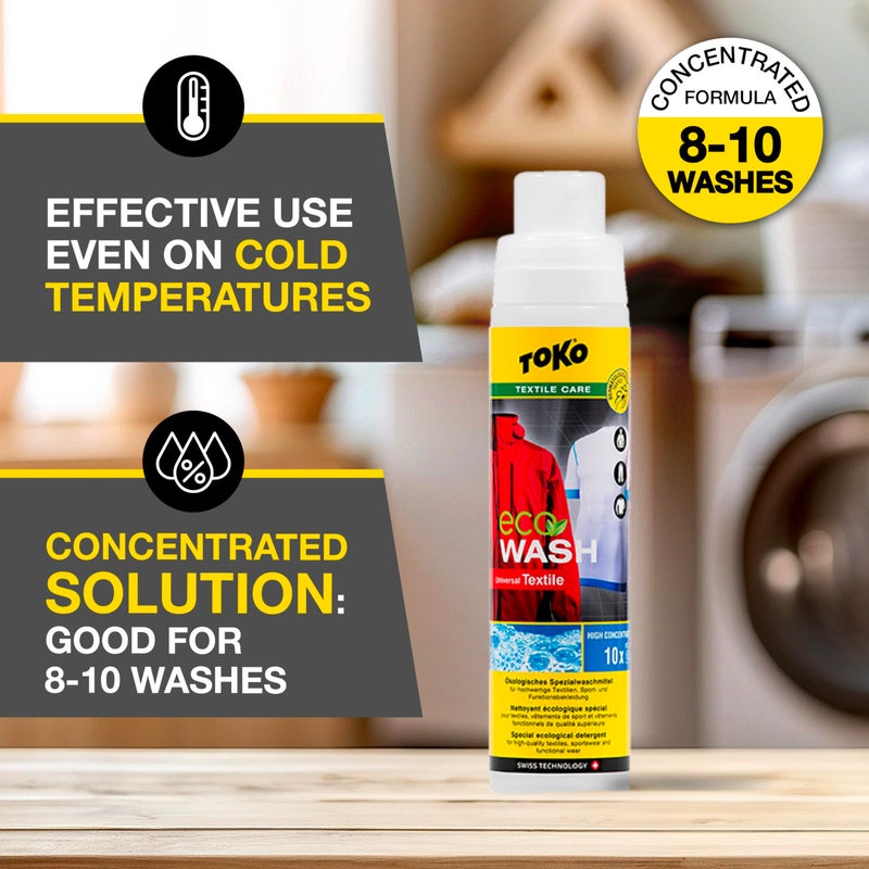 TOKO ECO Textile Wash 250ml - Detergent for Outdoor Apparel - 8-10 Washes per Bottle - Image 3
